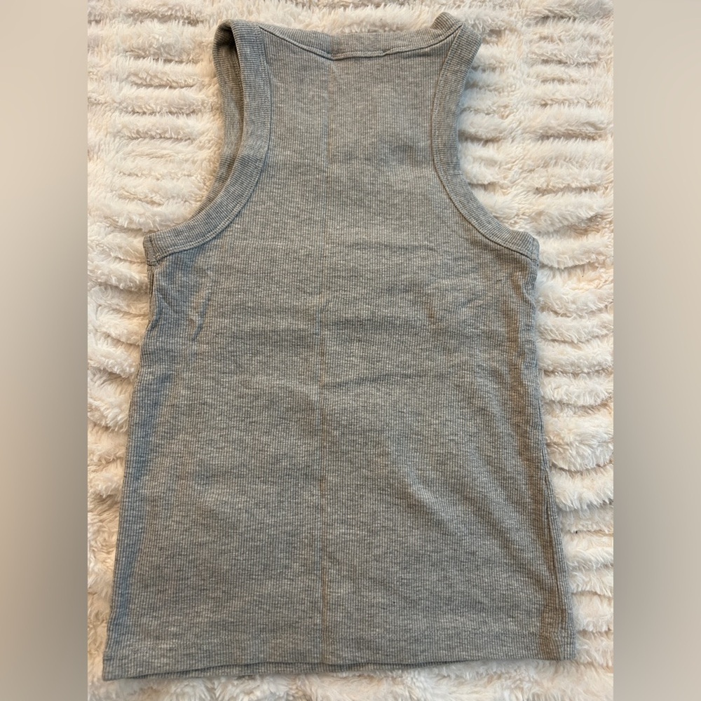 Mango Gray Ribbed Racerback Tank Top - Picture 2 of 3
